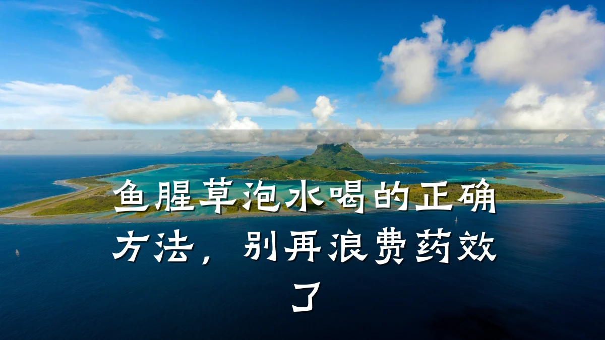 鱼腥草泡水喝的正确方法,别再浪费药效了