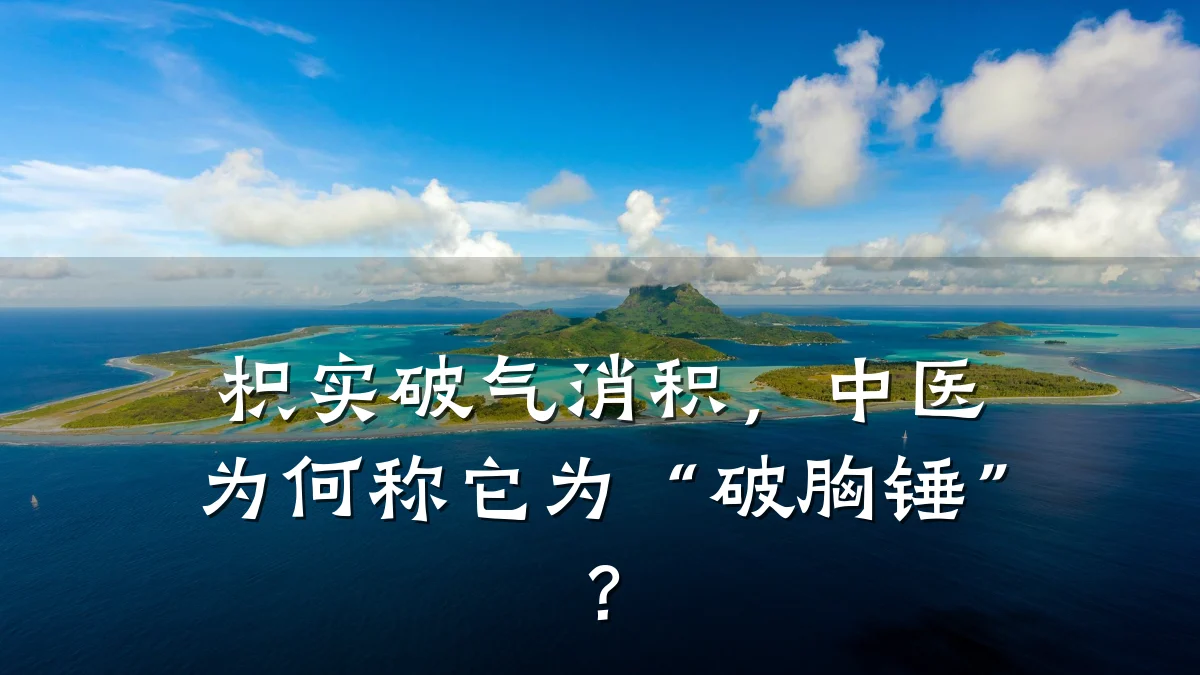 枳实破气消积,中医为何称它为“破胸锤”?