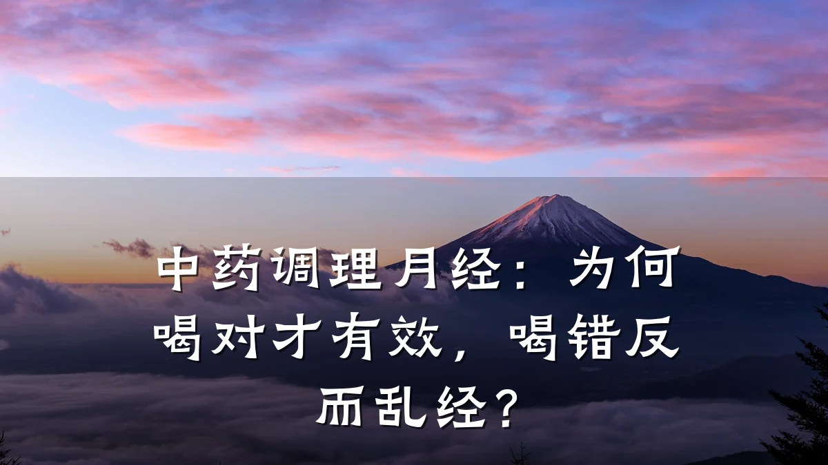 中药调理月经:为何喝对才有效,喝错反而乱经?
