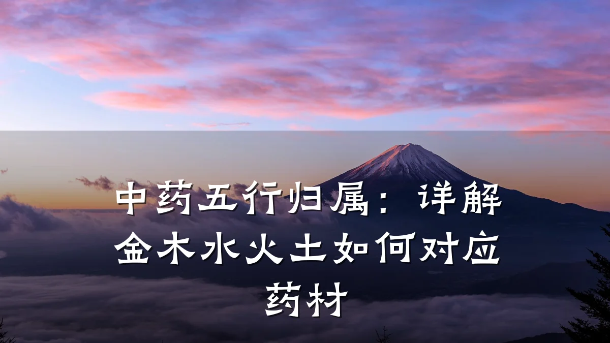 中药五行归属:详解金木水火土如何对应药材