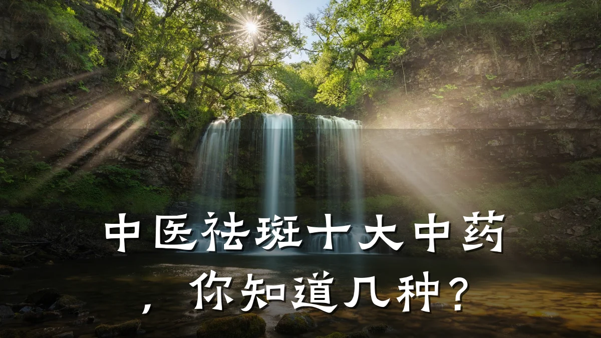中医祛斑十大中药,你知道几种?