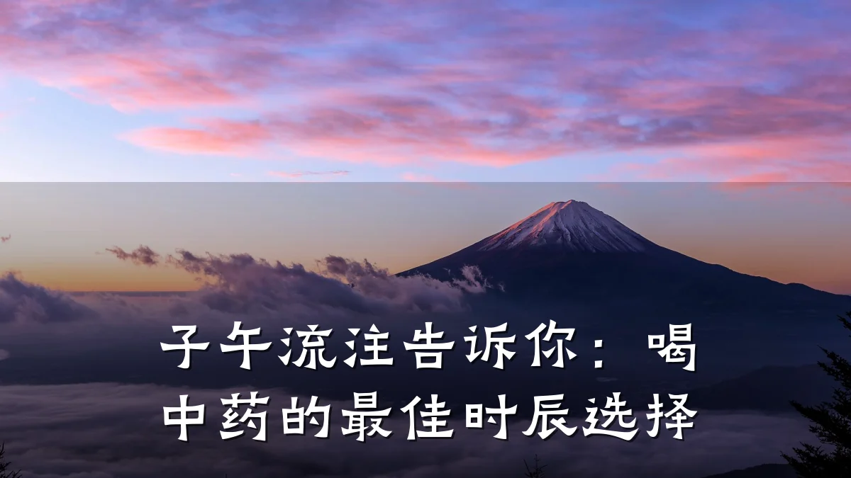 子午流注告诉你:喝中药的最佳时辰选择
