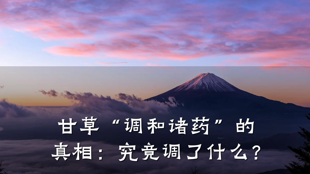 甘草“调和诸药”的真相:究竟调了什么?