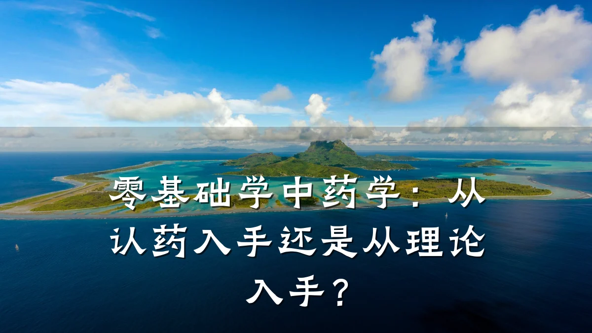 零基础学中药学：从认药入手还是从理论入手？