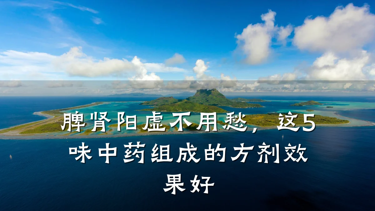 脾肾阳虚不用愁，这5味中药组成的方剂效果好