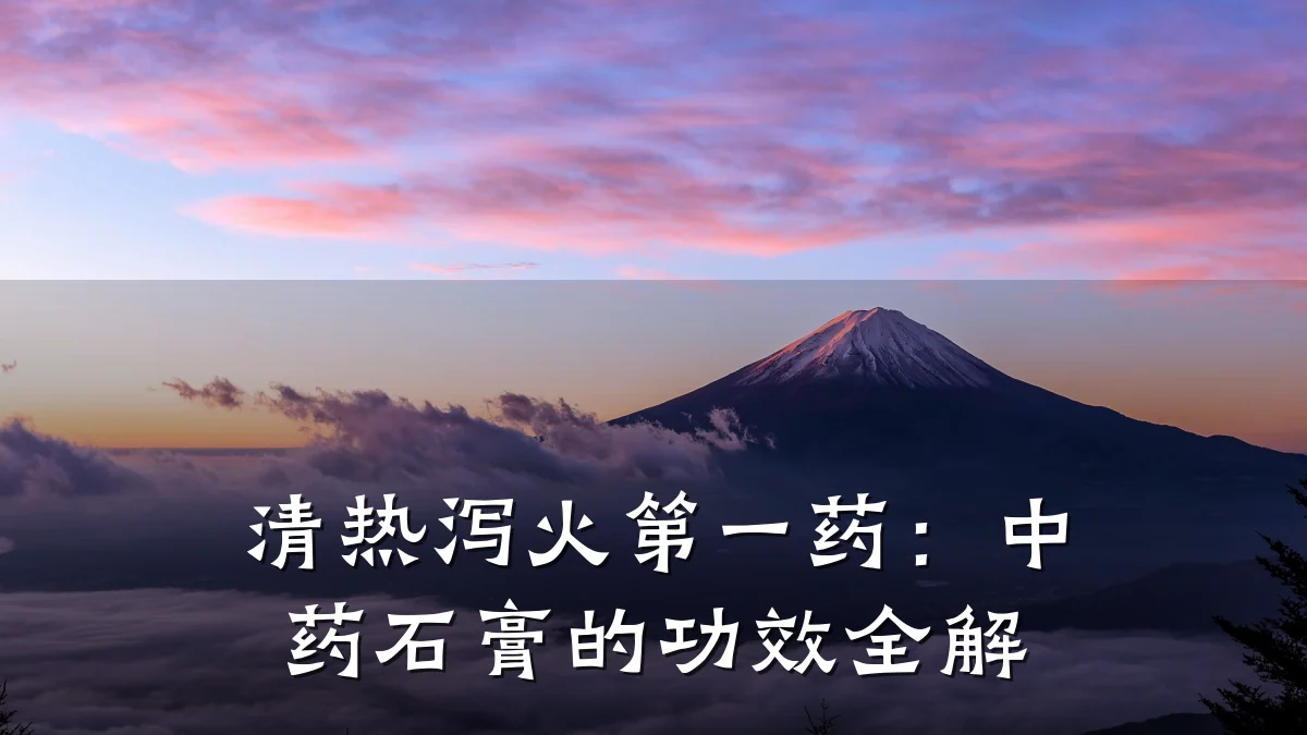 清热泻火第一药:中药石膏的功效全解