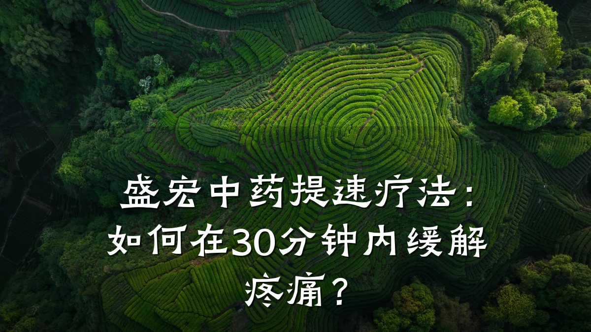 盛宏中药提速疗法:如何在30分钟内缓解疼痛?