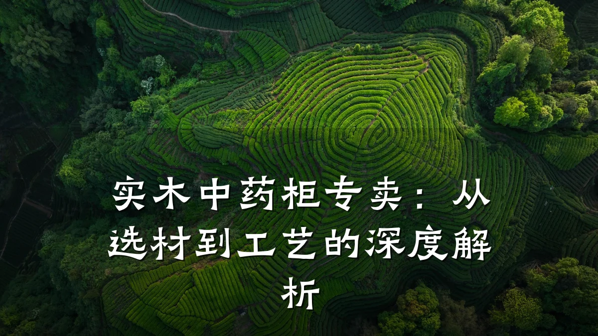 实木中药柜专卖:从选材到工艺的深度解析