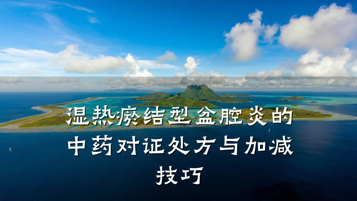 湿热瘀结型盆腔炎的中药对证处方与加减技巧