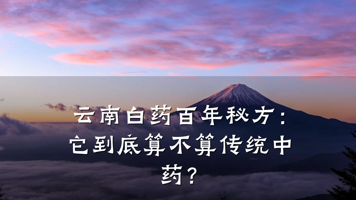 云南白药百年秘方:它到底算不算传统中药?