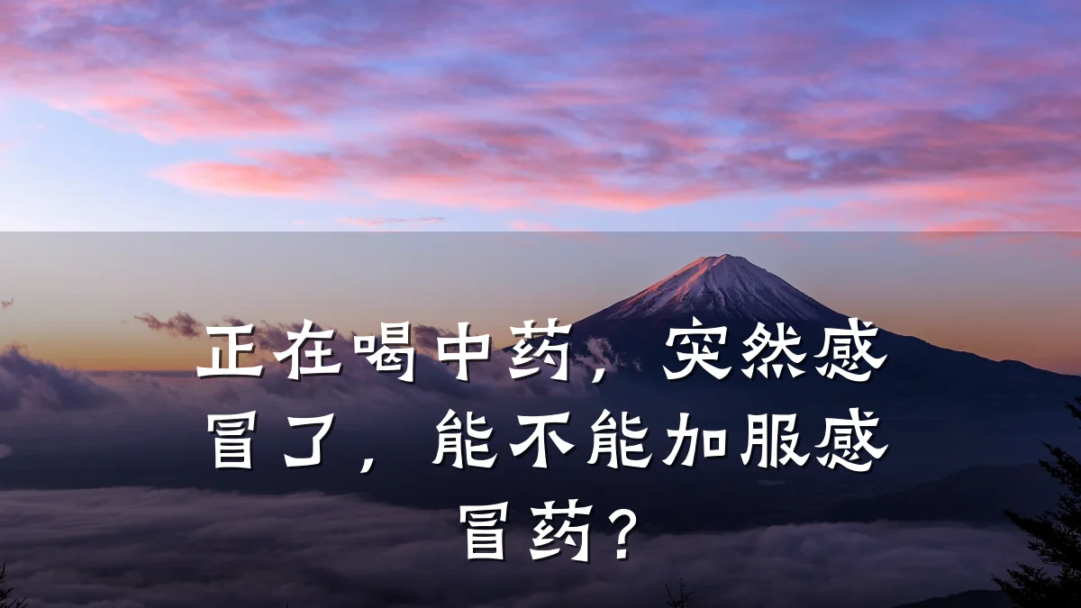 正在喝中药，突然感冒了，能不能加服感冒药？