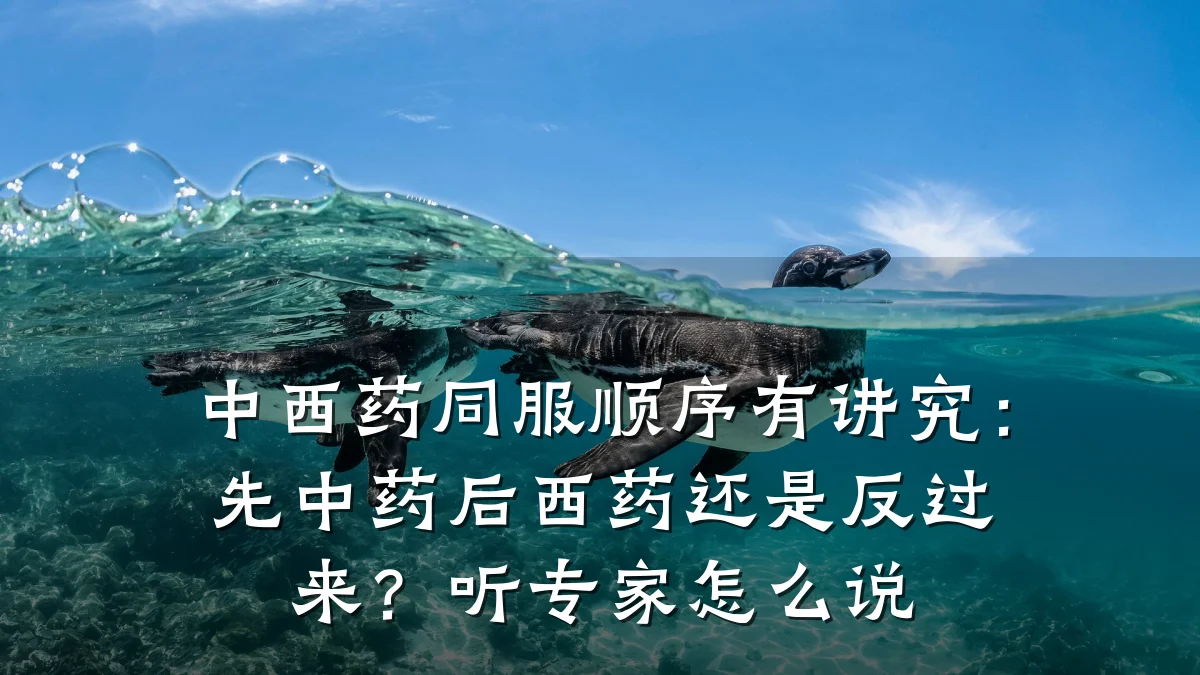 中西药同服顺序有讲究:先中药后西药还是反过来?听专家怎么说