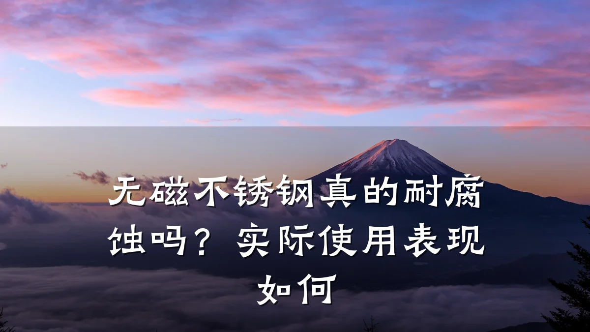 无磁不锈钢真的耐腐蚀吗?实际使用表现如何